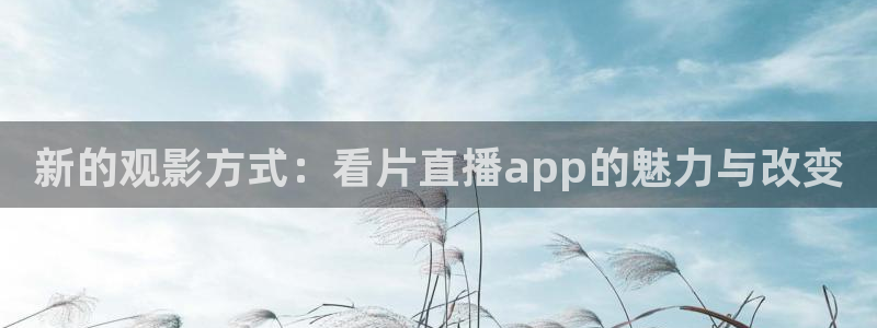 熊猫主播：新的观影方式：看片直播app的魅力与改变